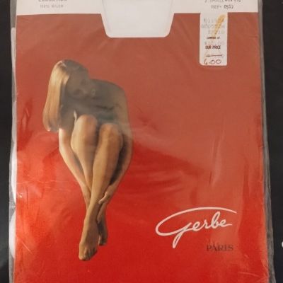 GERBE PARIS  White Nylon Seam Stockings - Size Small - NOS - Made in France